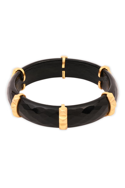 Midnight Stud Glass Bangles- Set of 2 