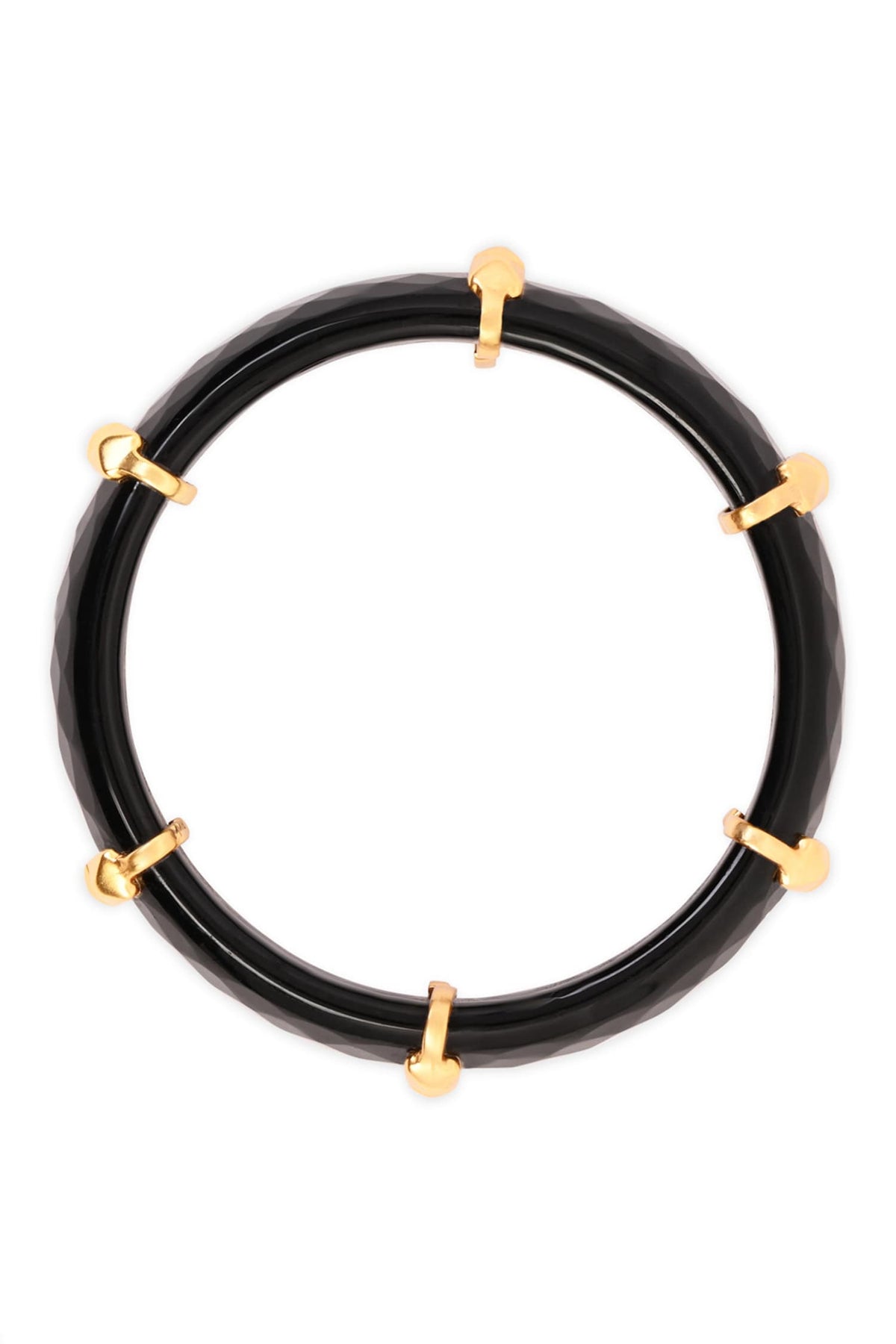 Midnight Stud Glass Bangles- Set of 2 