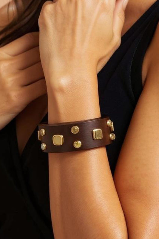 Gemstone Wooden Bangle 