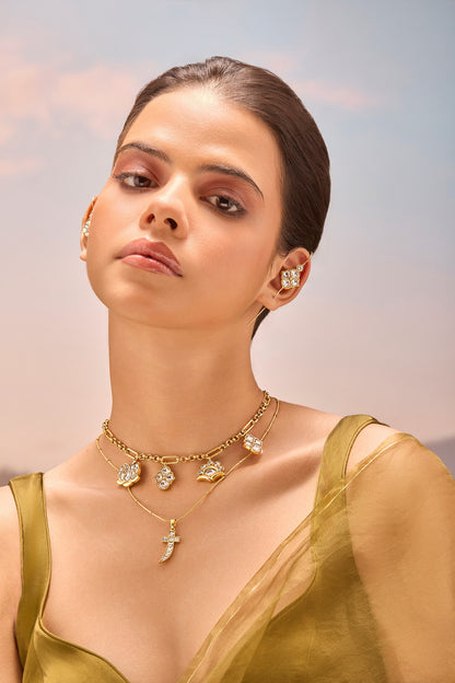Noor Polki Charm Necklace 