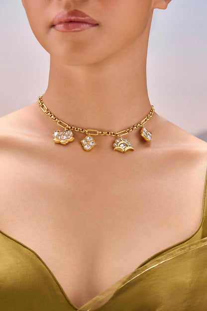 Noor Polki Charm Necklace 