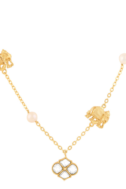Polki Haathi Necklace 