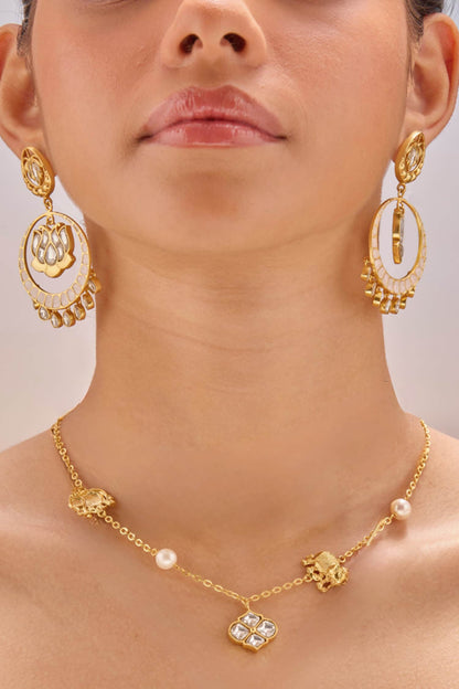 Polki Haathi Necklace 