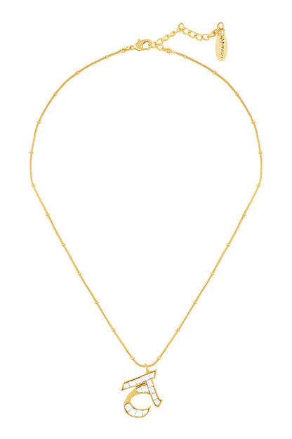Polki T Shaped Pendant Necklace 