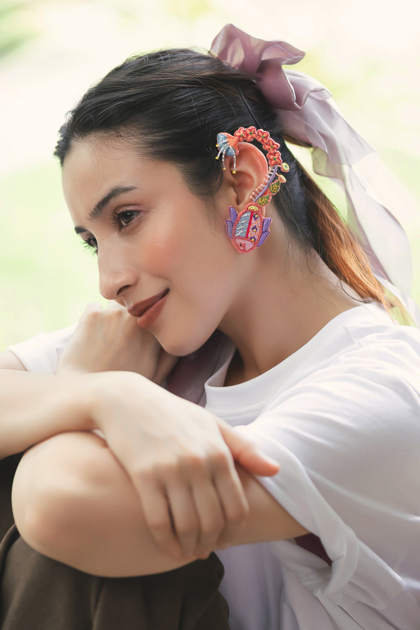 Madhuri Embroidered Earrings 
