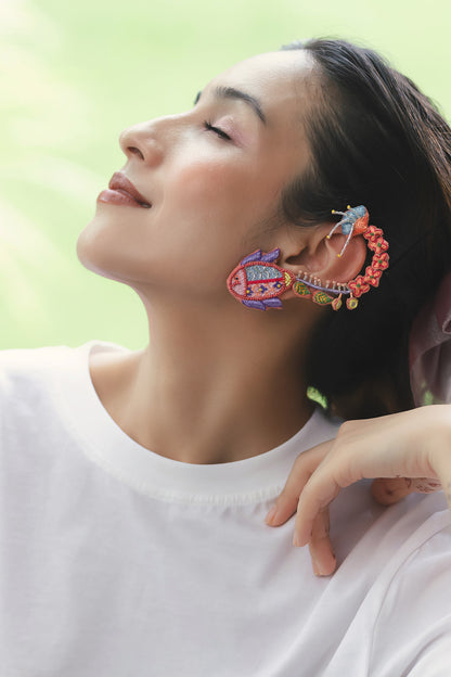 Madhuri Embroidered Earrings 