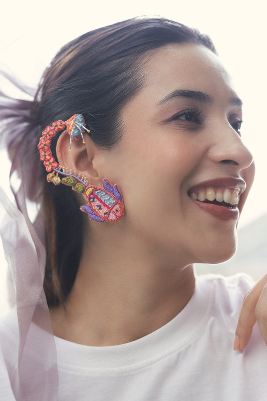 Madhuri Embroidered Earrings 