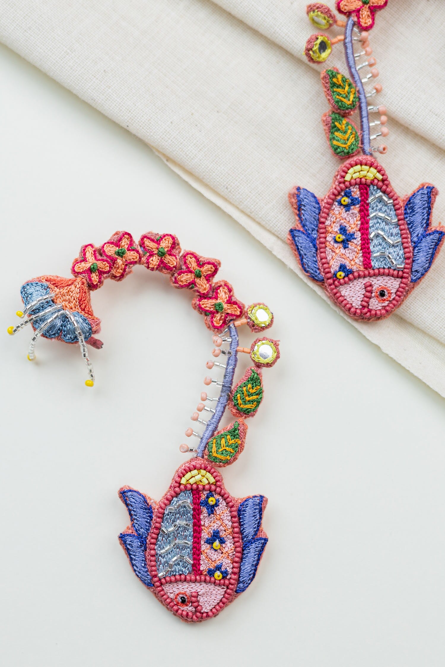 Madhuri Embroidered Earrings 