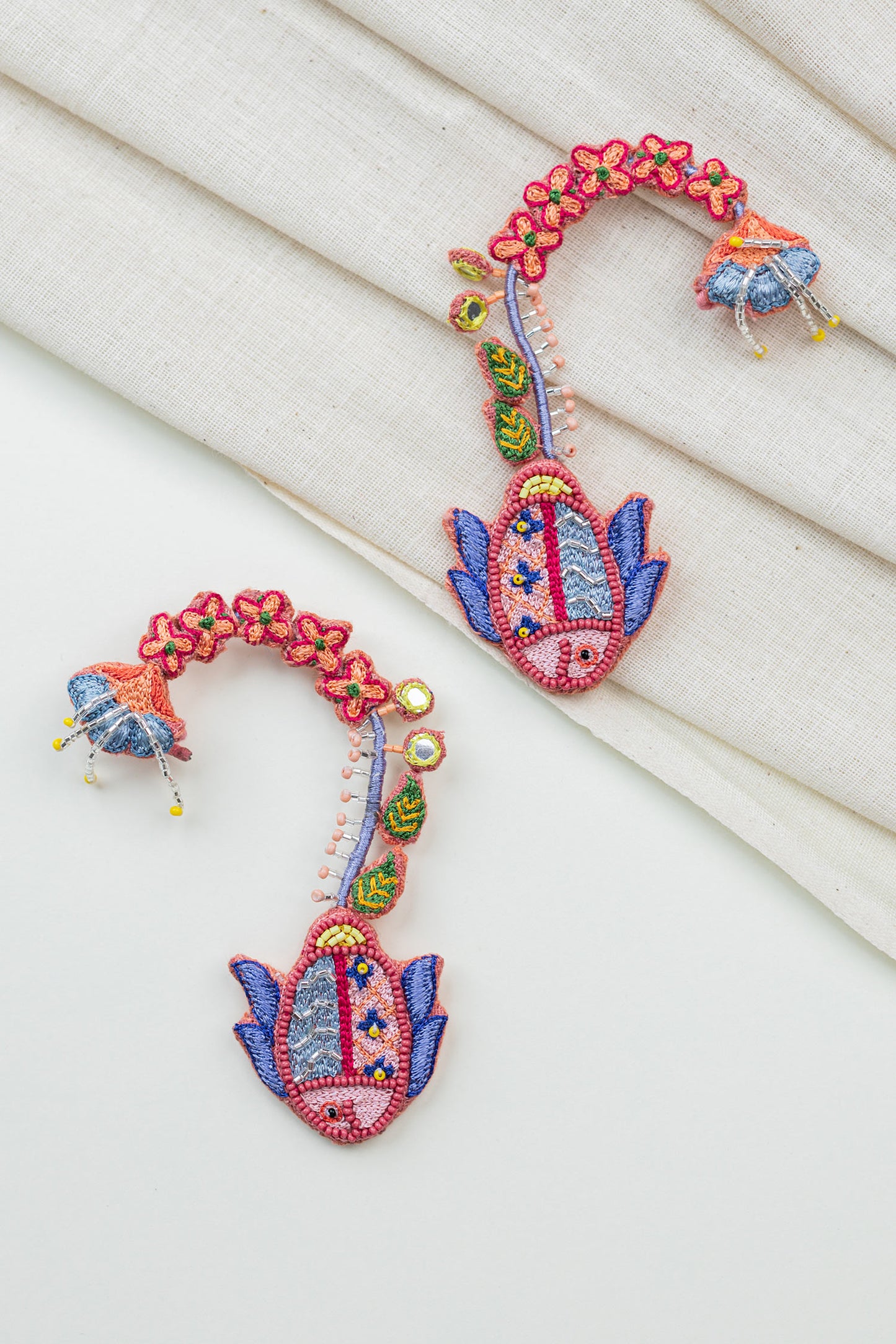 Madhuri Embroidered Earrings 