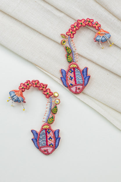 Madhuri Embroidered Earrings 
