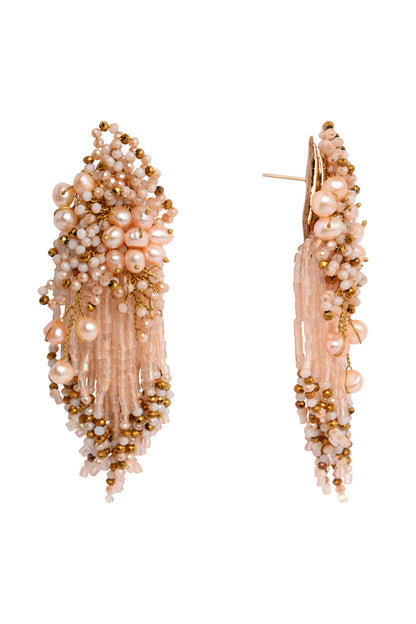 Bouquetta Beaded Pearl Embellished Earrings 