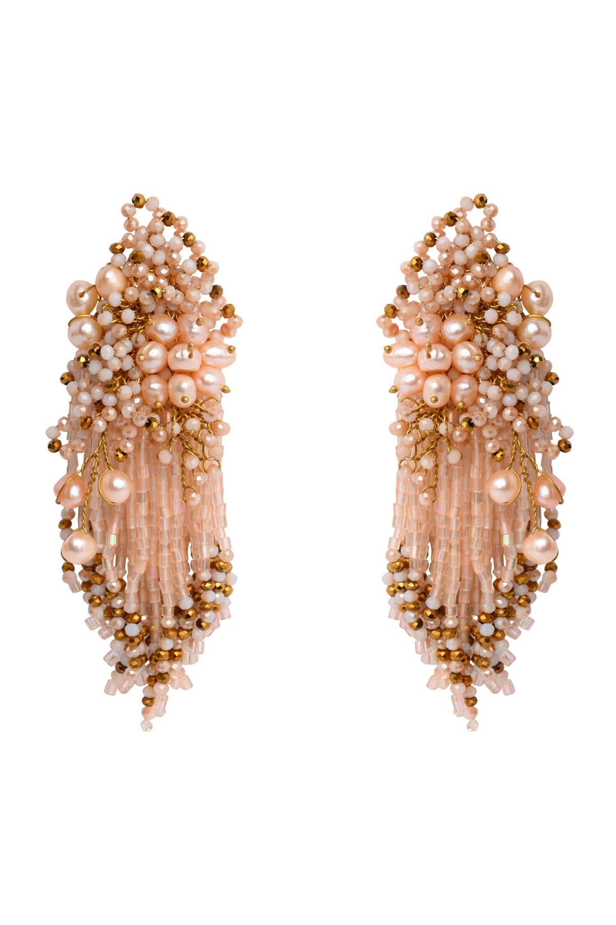 Bouquetta Beaded Pearl Embellished Earrings 