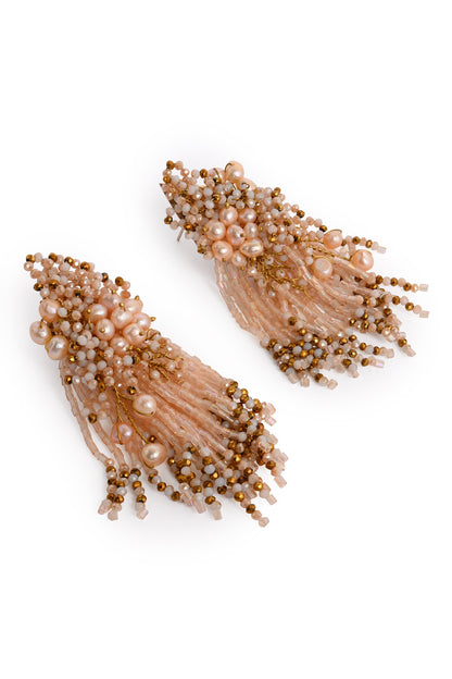 Bouquetta Beaded Pearl Embellished Earrings 