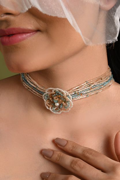 Aureaflora Bead Embellished Choker 