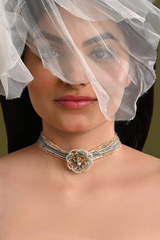 Aureaflora Bead Embellished Choker 