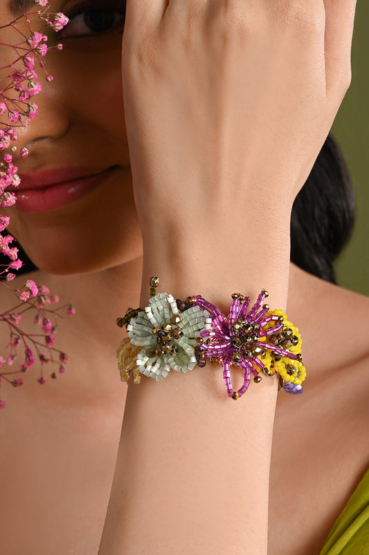 Florabell Beaded Floral Bracelet 
