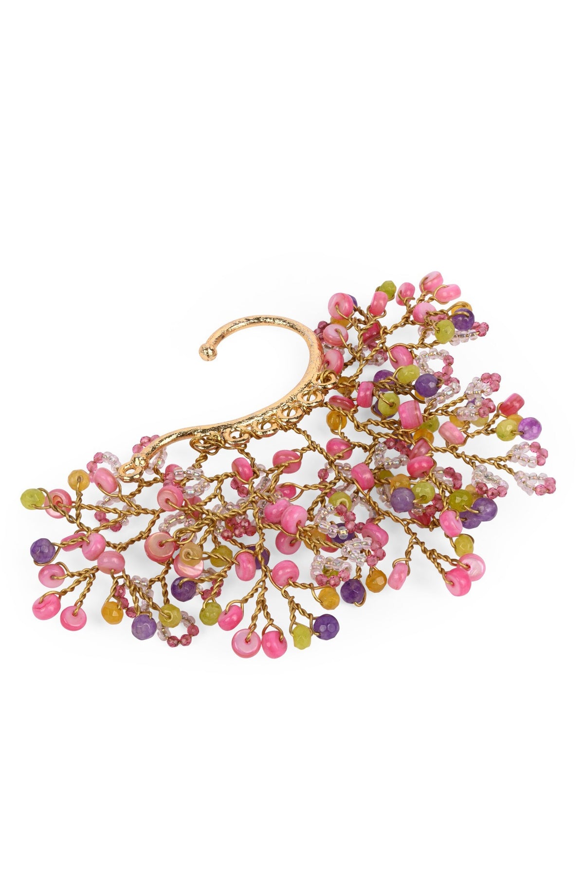 Floralia Beaded Cluster Earcuff 