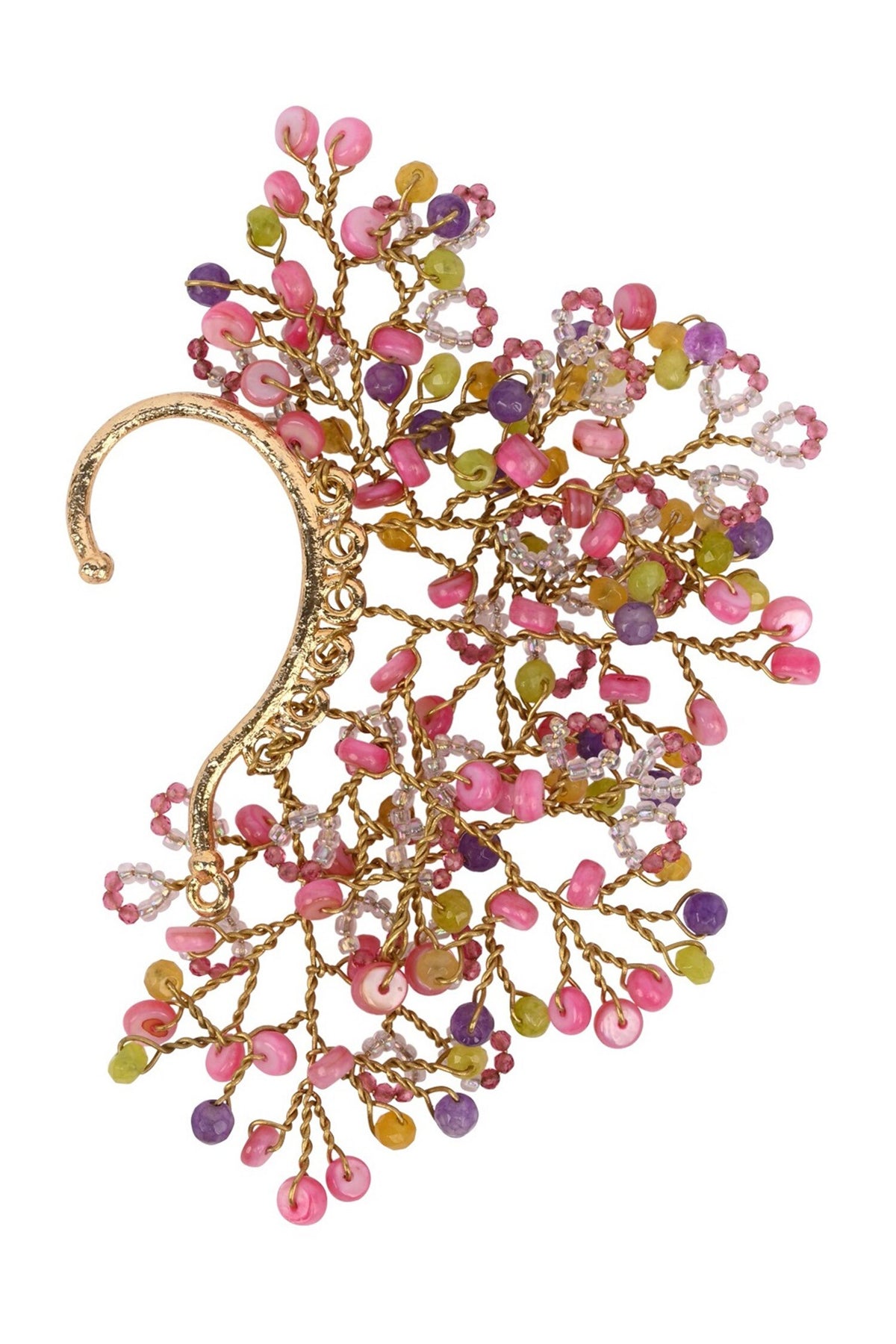 Floralia Beaded Cluster Earcuff 