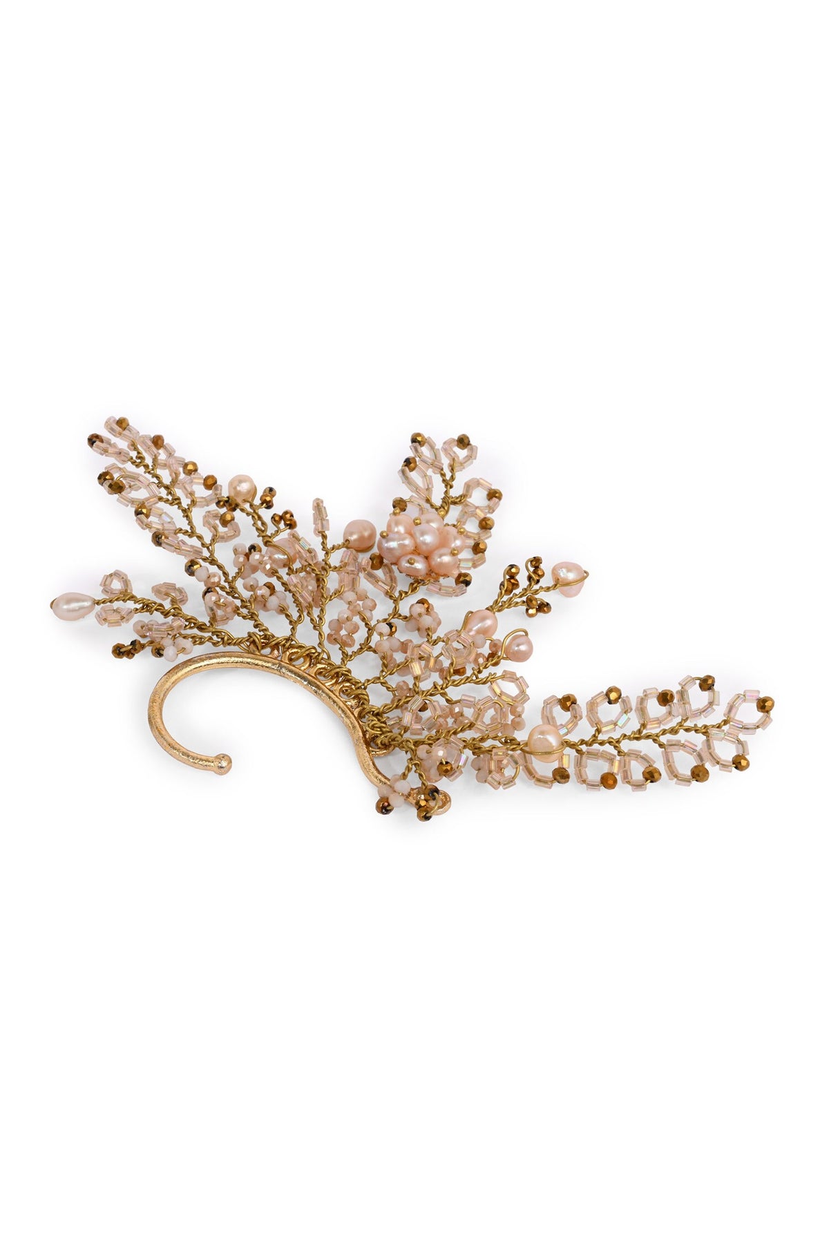 Florae Pearl & Crystal Embellished Earcuff 