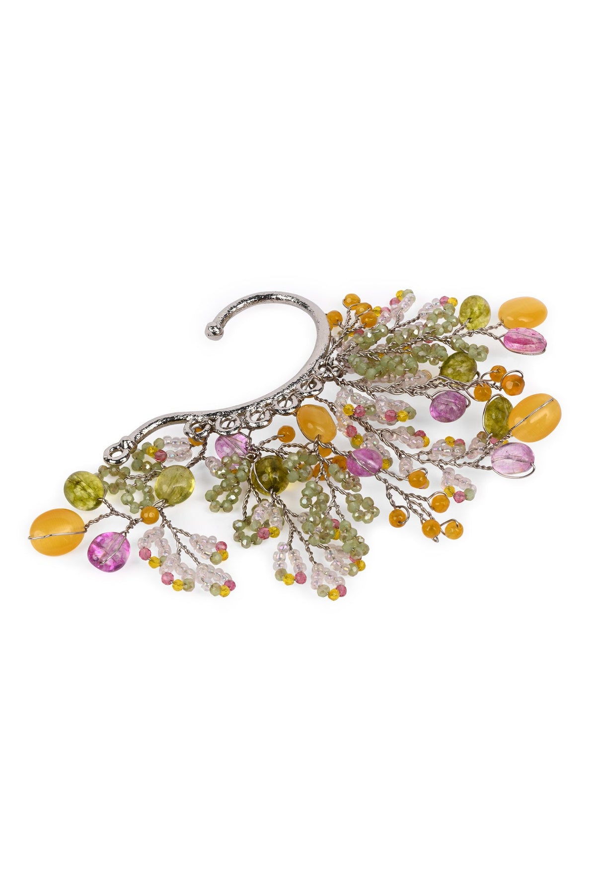 Catherine Beaded Floral Cluster Earcuff 