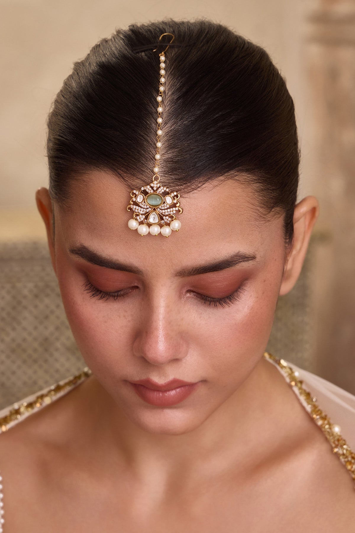 Polki Embellished Maangtikka 
