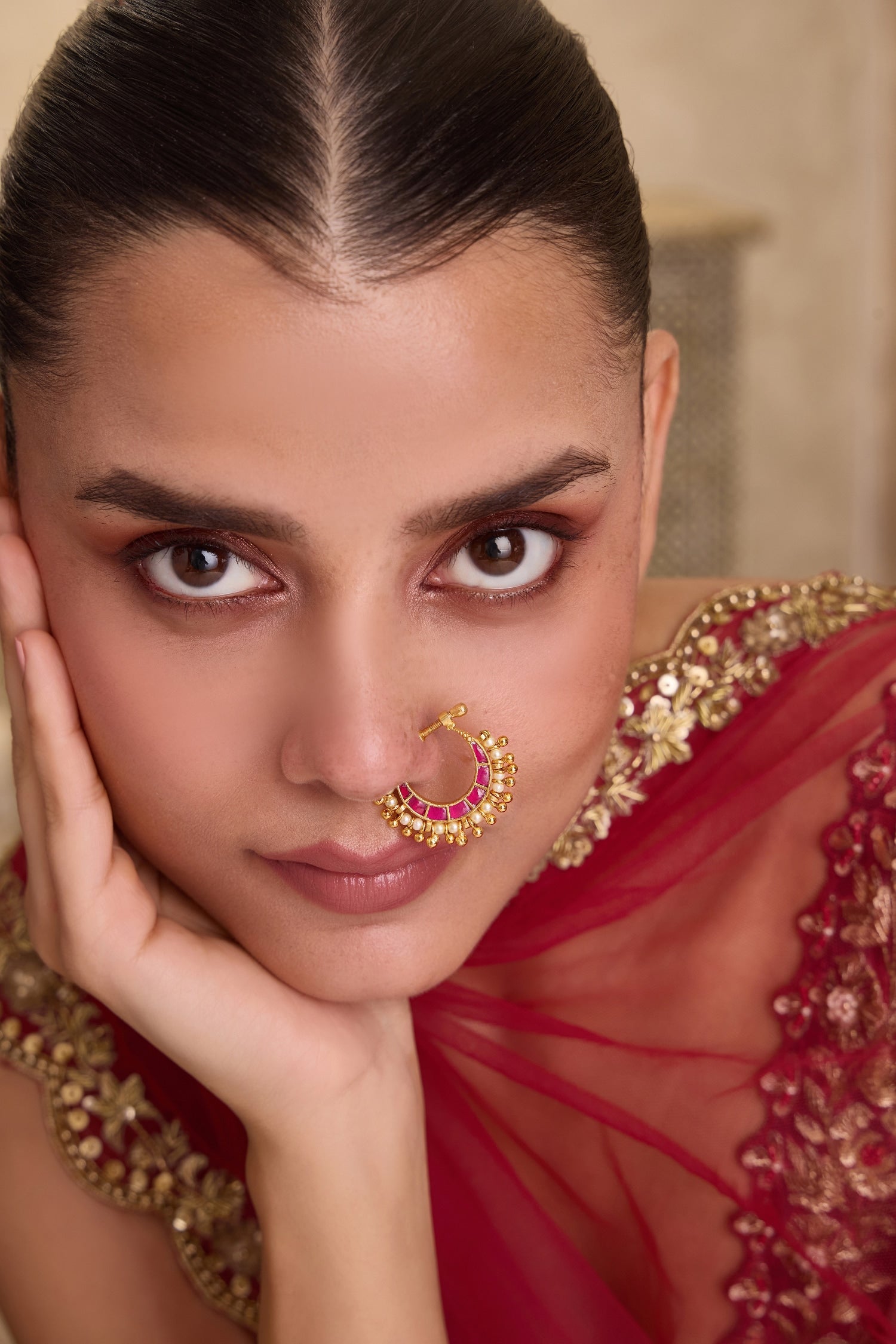 Kundan Embellished Nosepin 