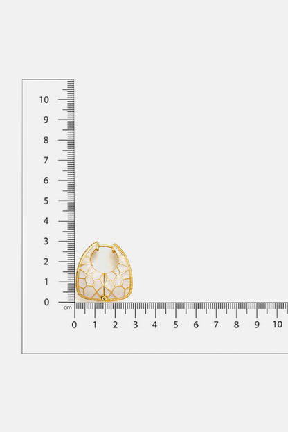 Kundan & Stone Embellished Hoop Earrings 