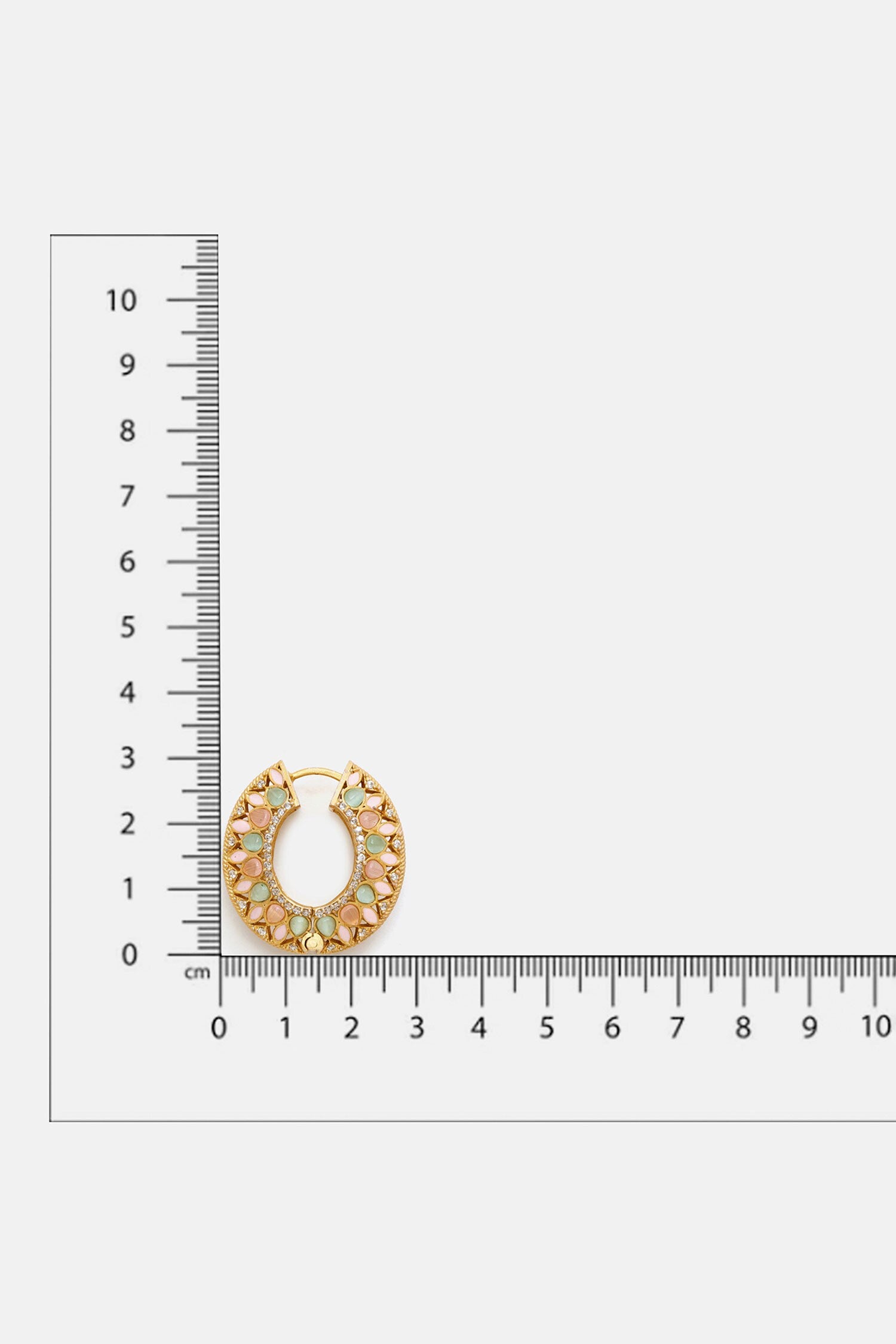 Kundan Embellished Hoop Earrings 
