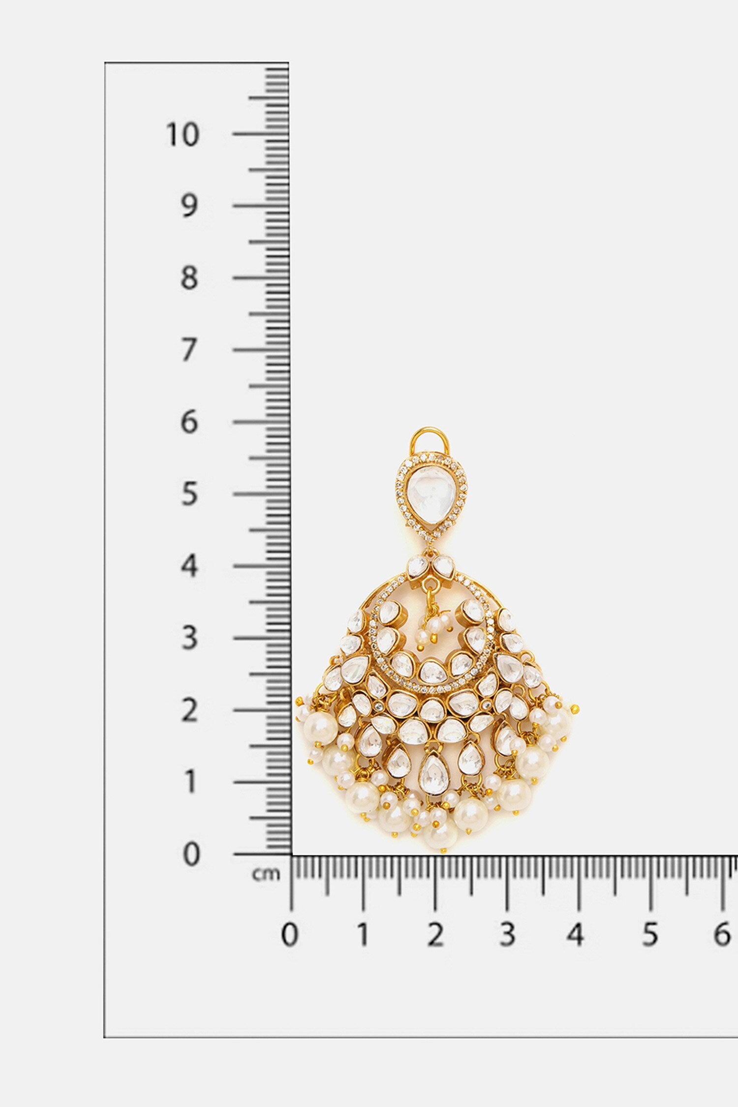 Kundan & Pearl Embellished Drop Earrings 