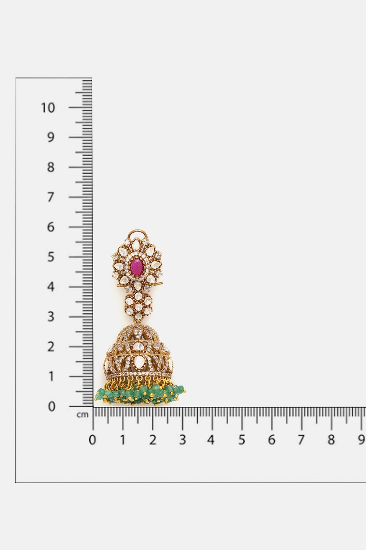 Kundan & Stone Embellished Jhumki Earrings 