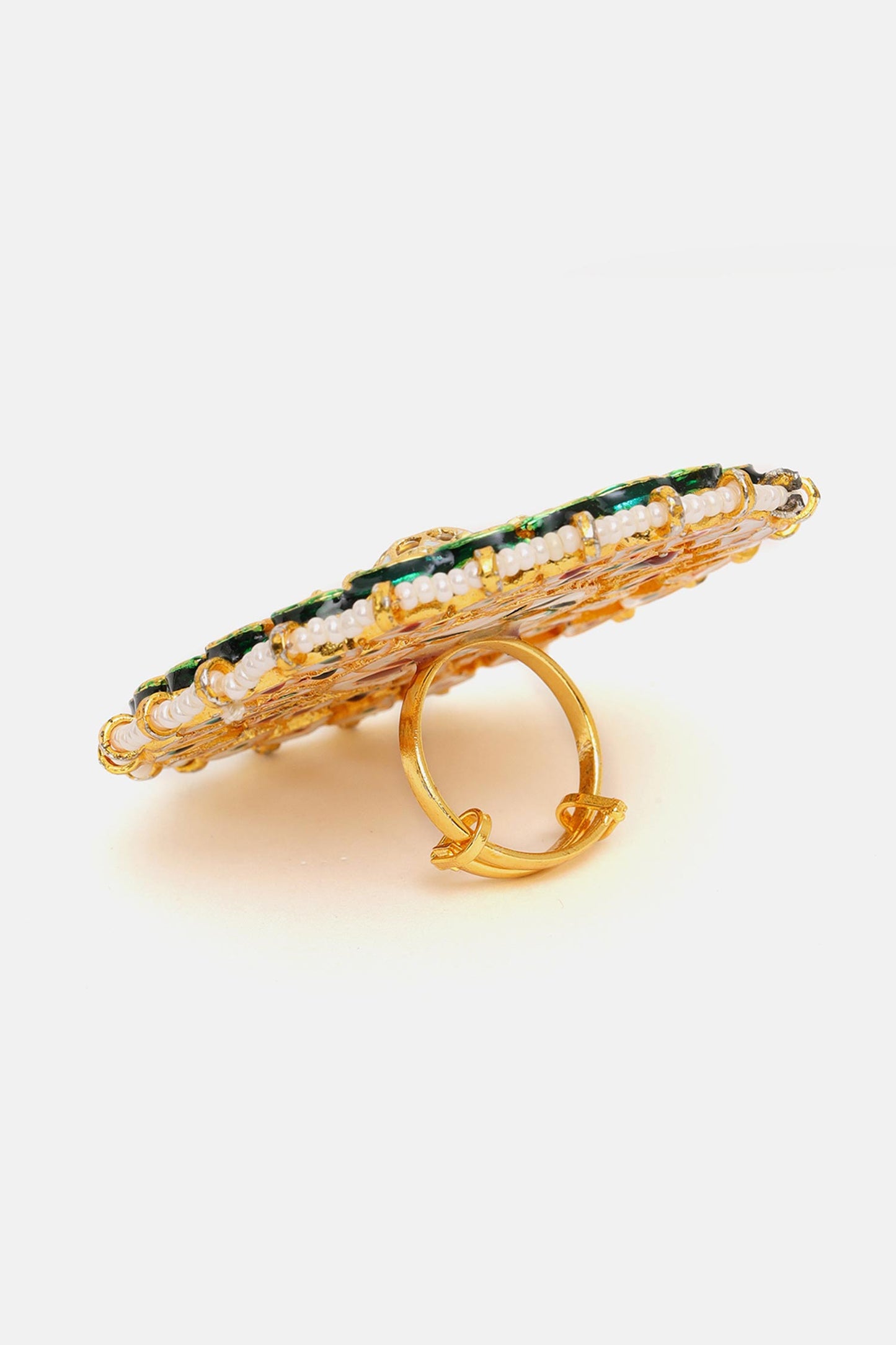 Kundan Embellished Cocktail Ring 