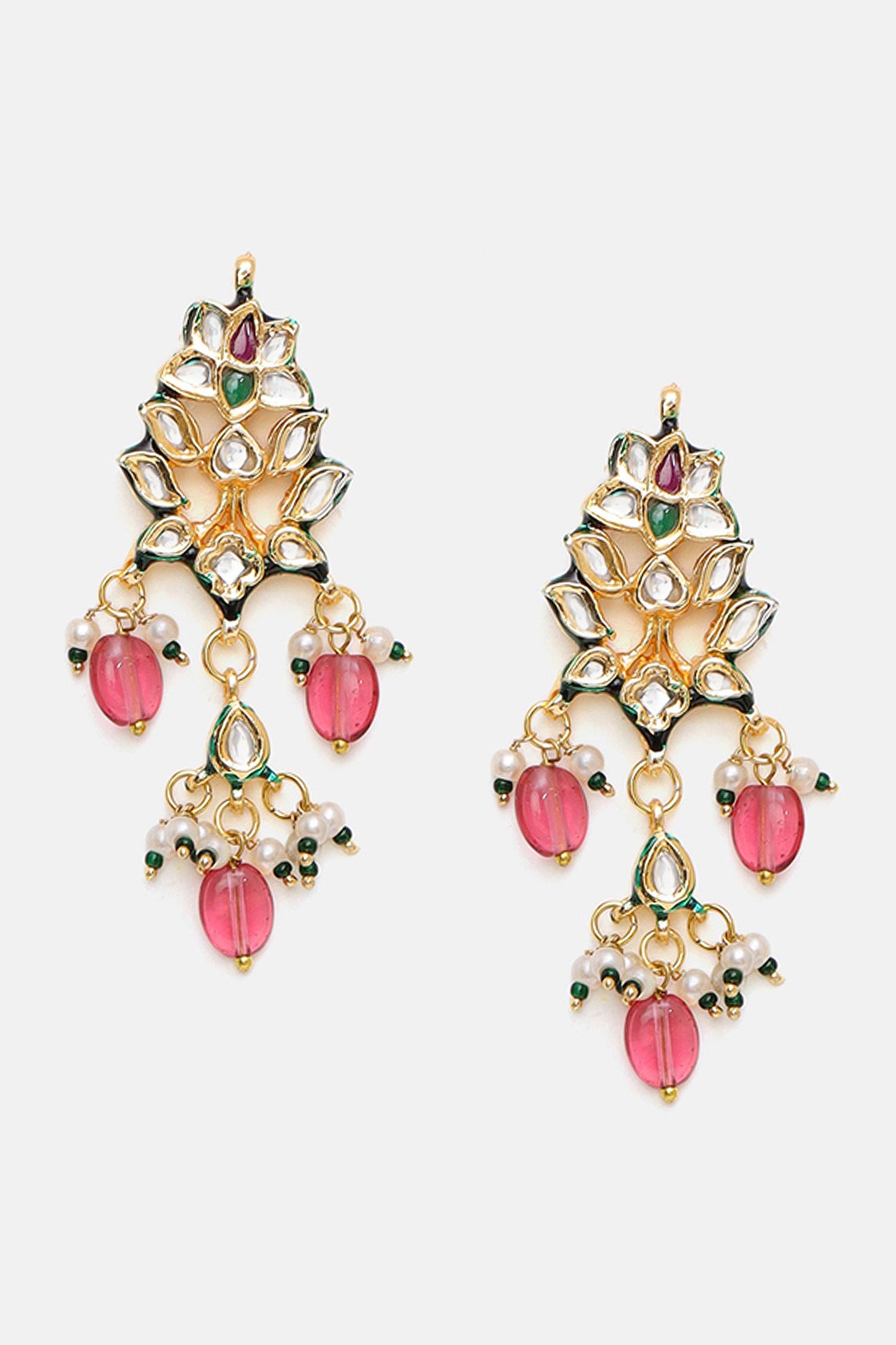 Kundan Crescent Motif Necklace & Earring Set 