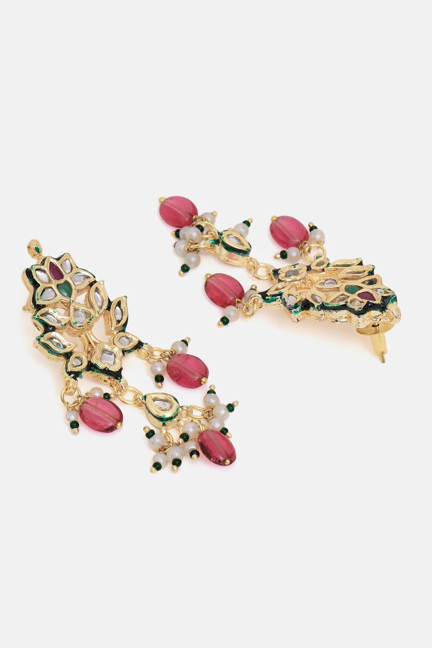 Kundan Crescent Motif Necklace & Earring Set 