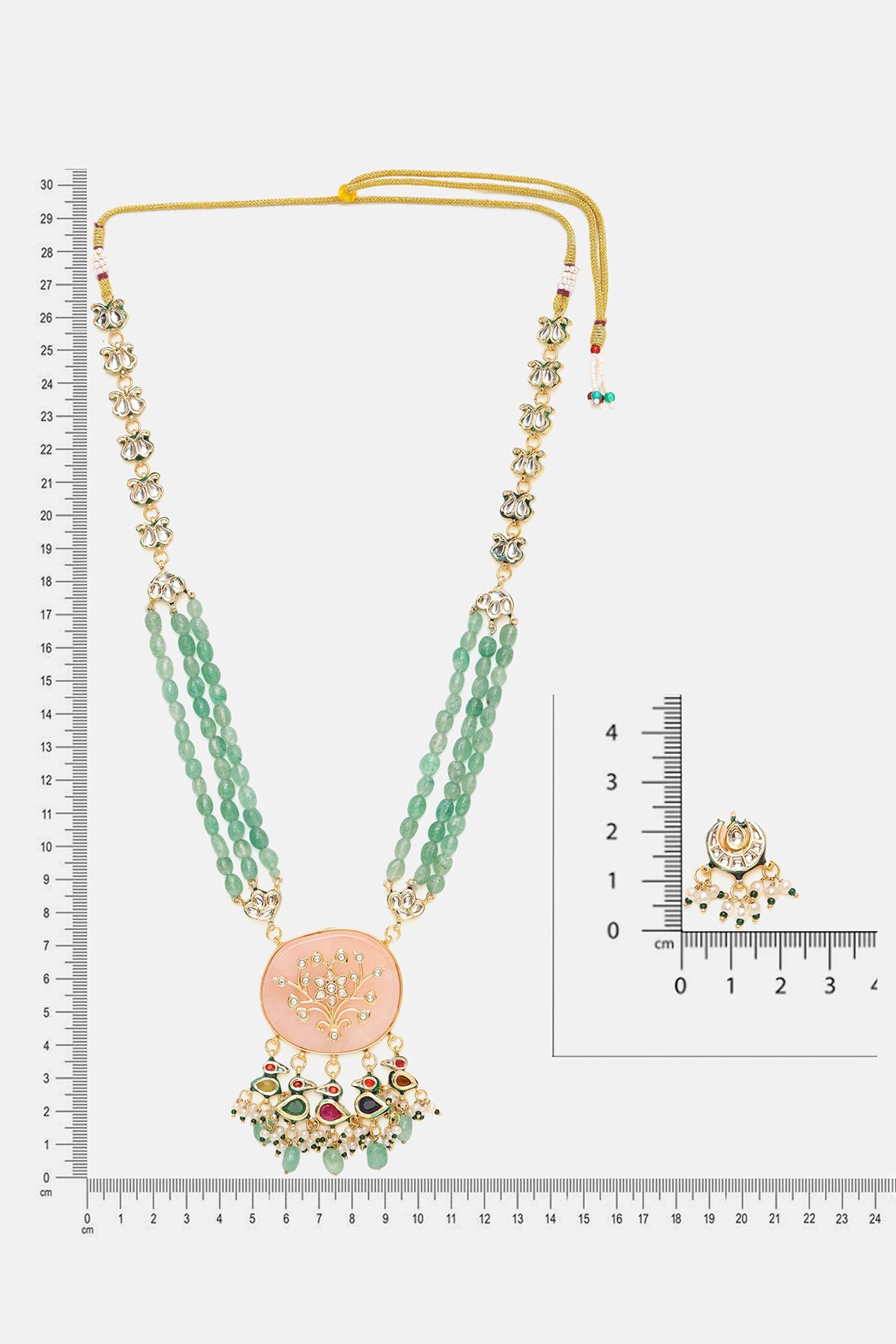 Kundan & Multistone Beaded Necklace Set 