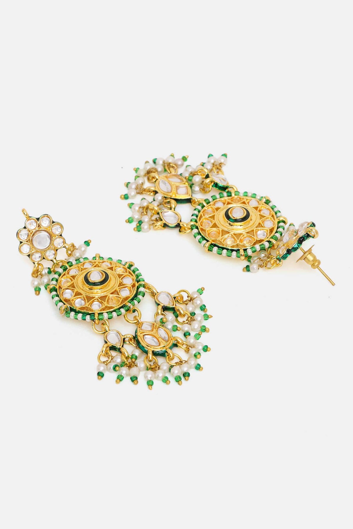 Kundan Embellished Necklace Set With Tikka 