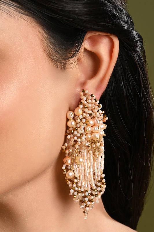 Bouquetta Beaded Pearl Embellished Earrings 