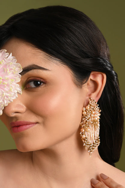 Bouquetta Beaded Pearl Embellished Earrings 