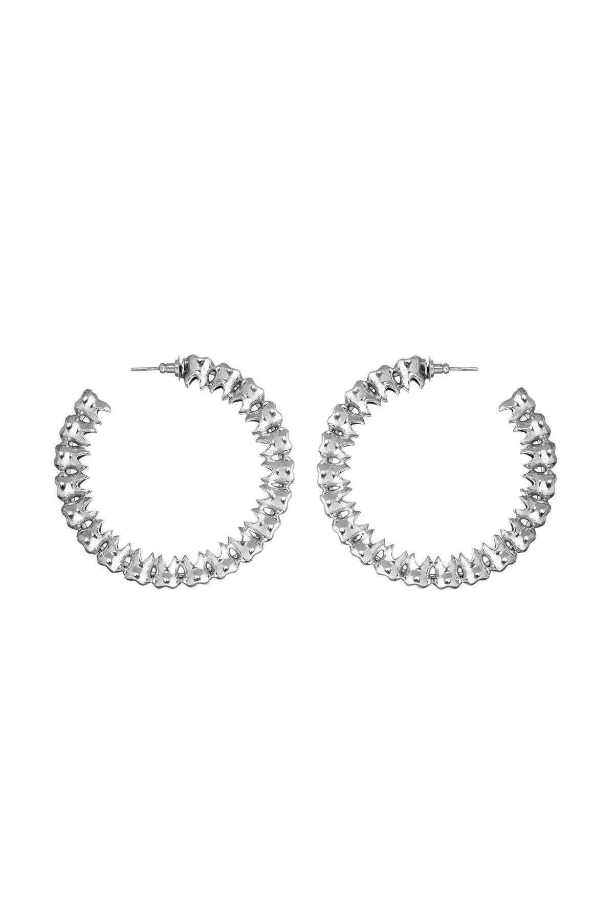 Silver Plated Teeth Earrings 