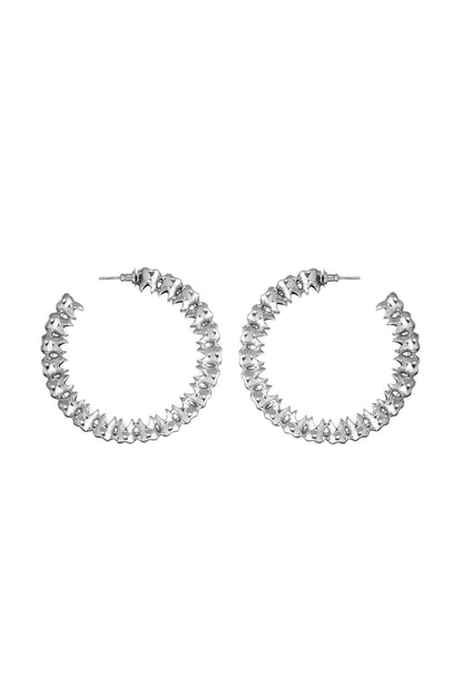 Silver Plated Teeth Earrings 