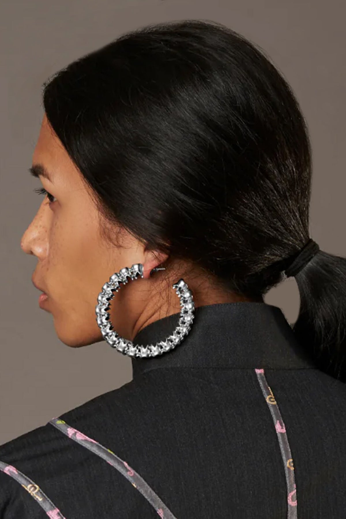 Silver Plated Teeth Earrings 