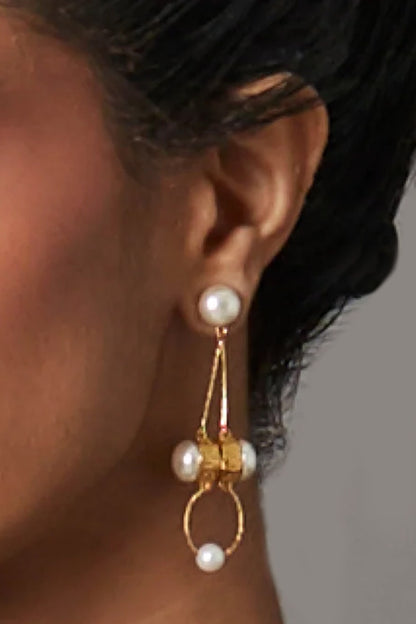 Pearl Scarf Earrings 