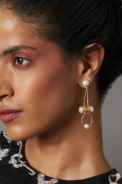 Pearl Scarf Earrings 