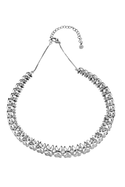 Silver Plated Teeth Necklace 