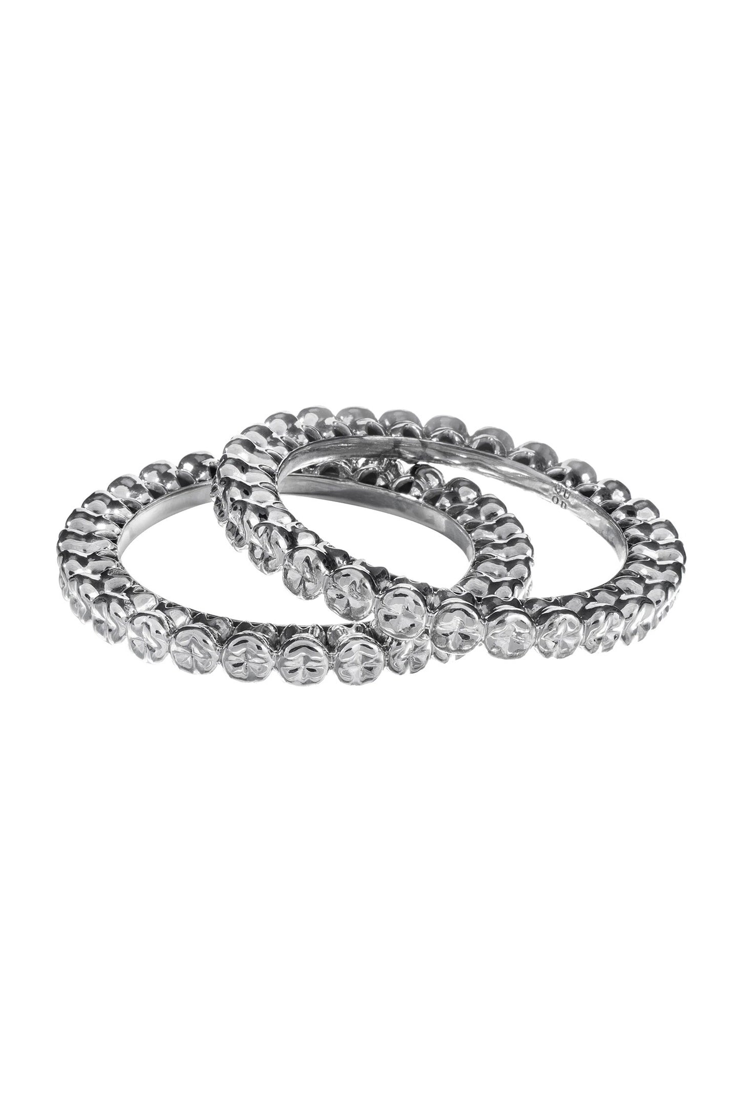Silver Plated Teeth Bangle 