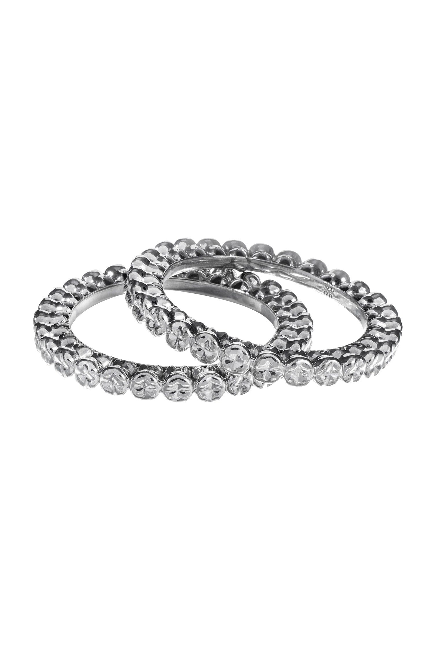 Silver Plated Teeth Bangle 