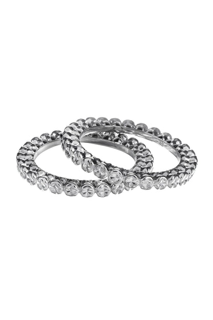 Silver Plated Teeth Bangle 