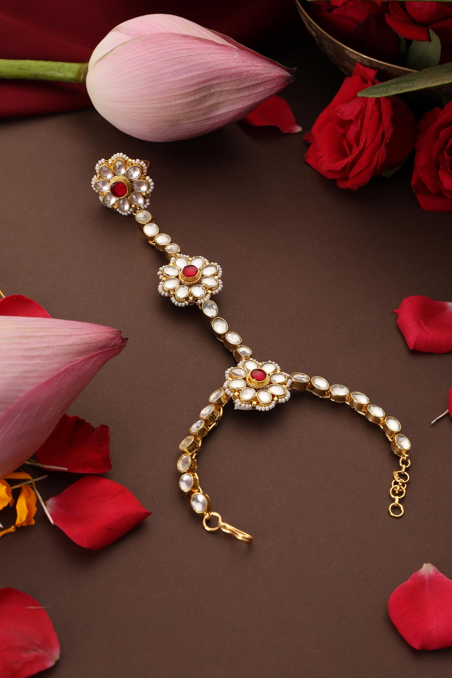 Kundan Embellished Hathphool 