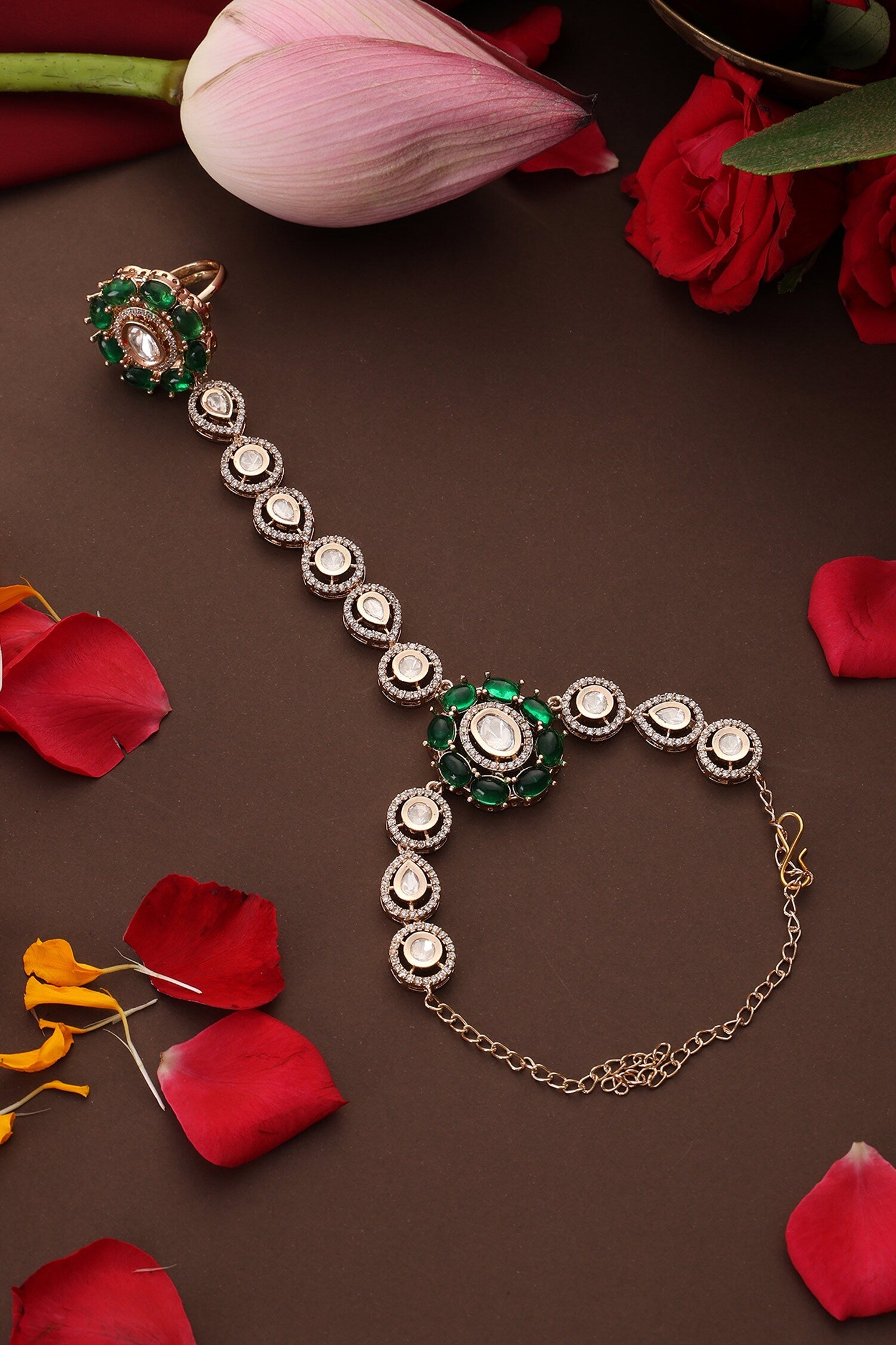 Polki Embellished Hathphool 