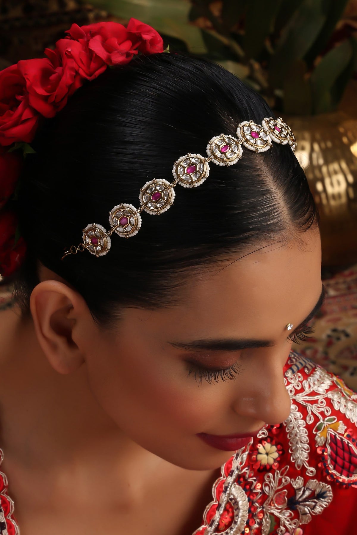 Polki Embellished Sheeshpatti 