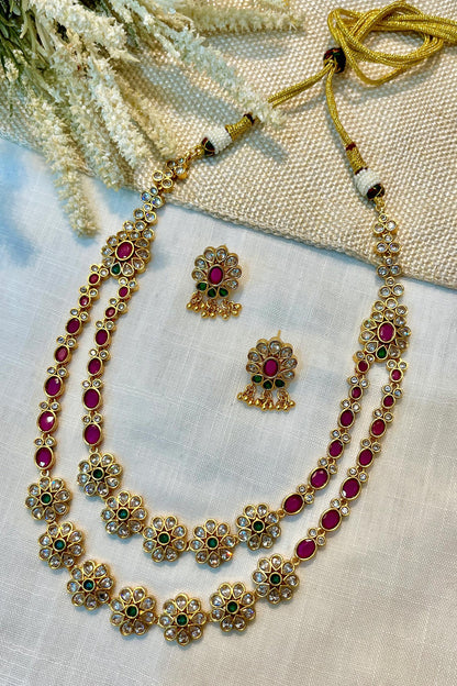 Layered Studded Necklace Set 